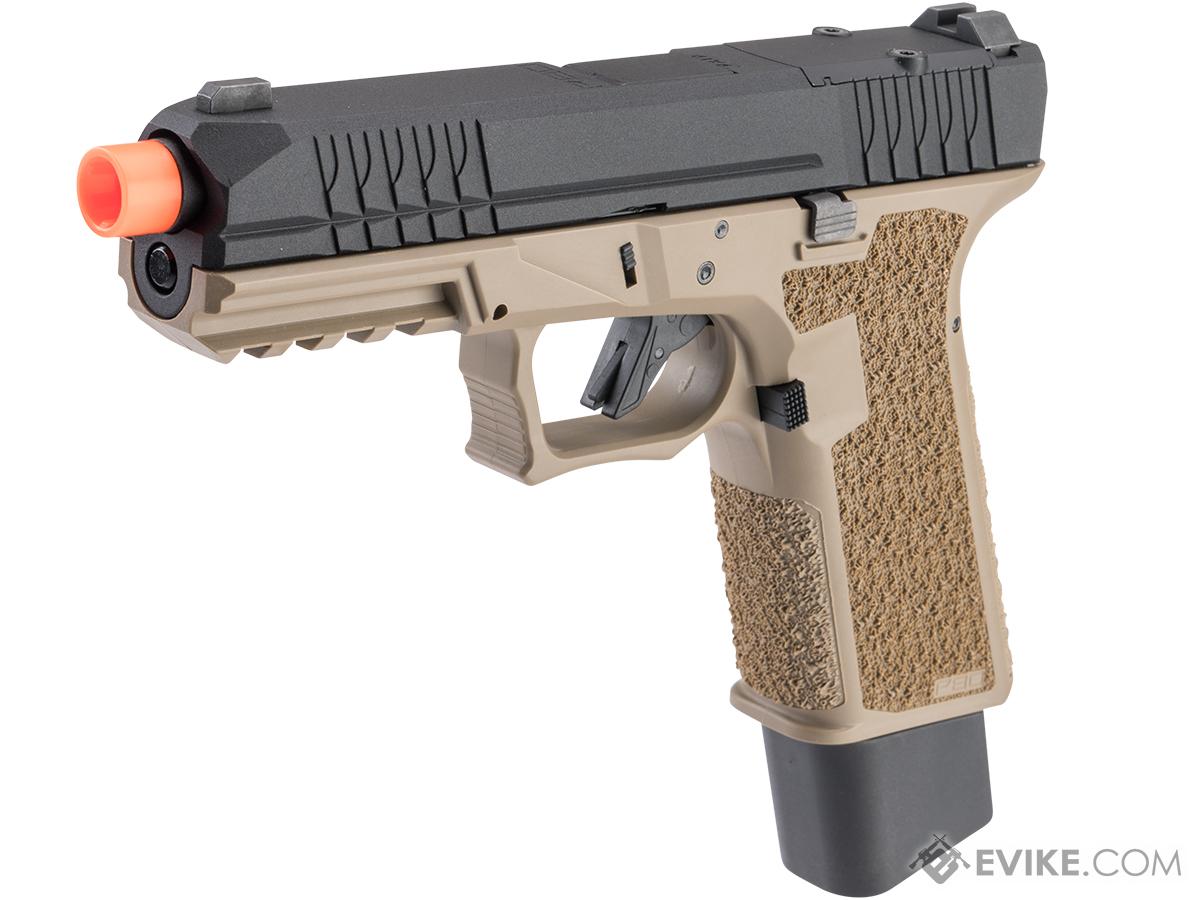 6mmProShop x Janus Division Group Polymer80 Licensed PFS9 Optics Ready Gas Blowback Airsoft Pistol (Color: Tan)